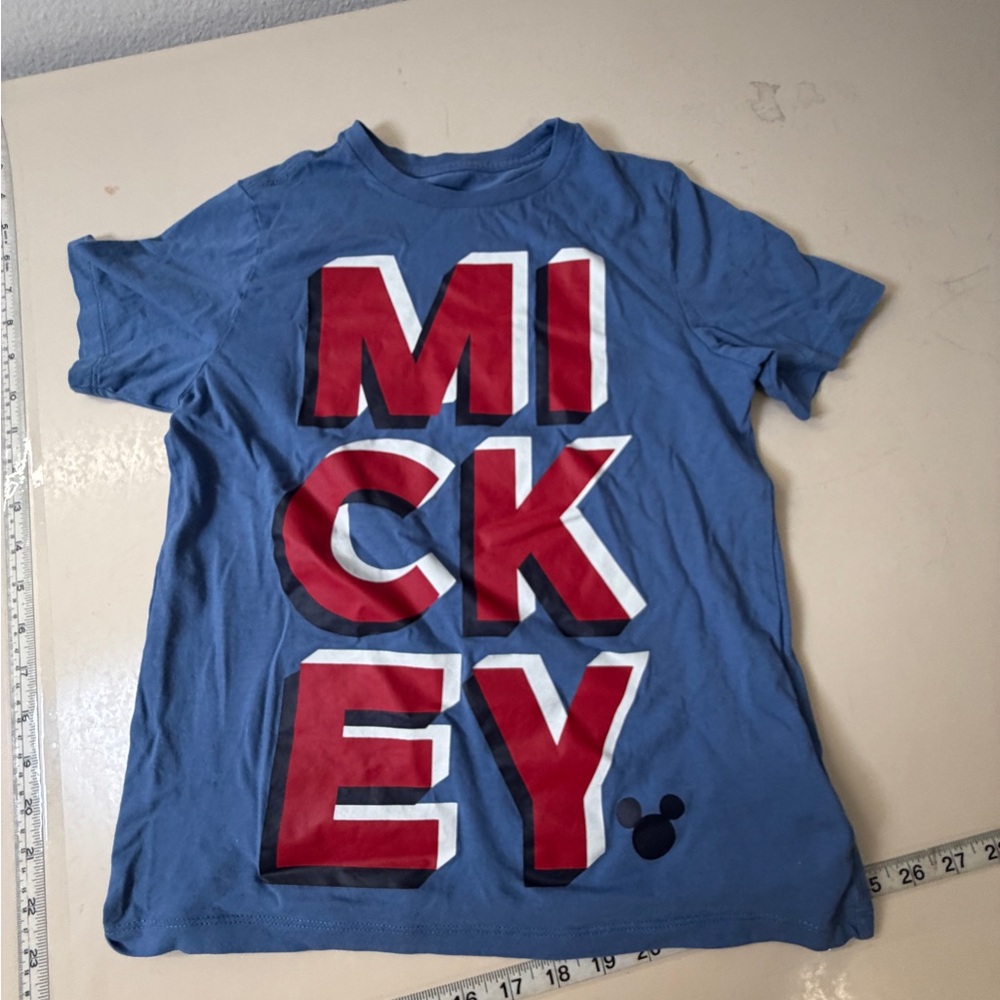 Disney Blue Tee with Red Mickey Design